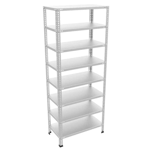 8 Katlı Çelik Raf Sistemi | Galvaniz Depo Rafı | Demir Metal Raf | Cıvatalı Raf