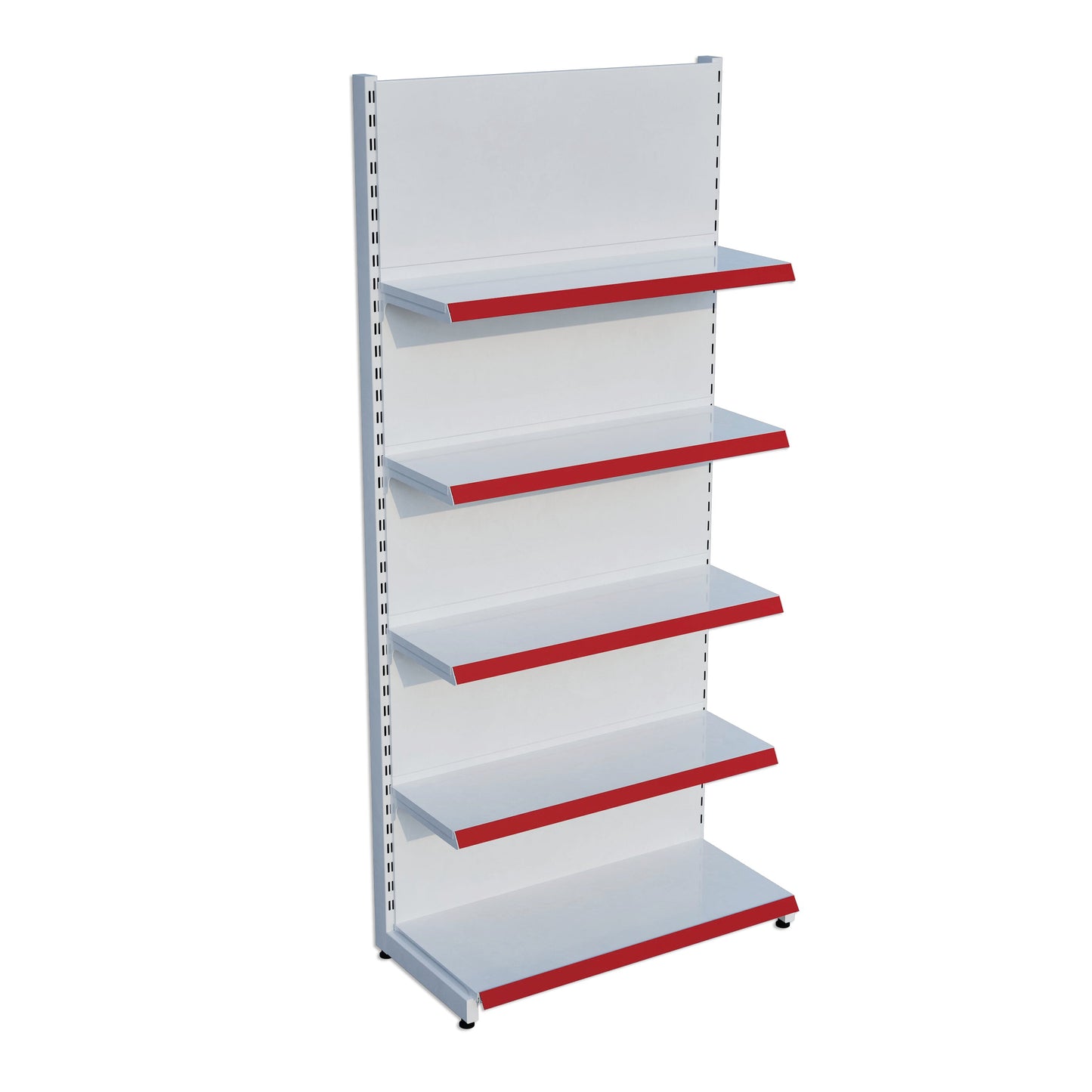 Beyaz Renk 5 Katlı Market Raf Sistemi | Market Rafı | PetShop Rafı | Kırtasiye Rafı Yükseklik H220 CM