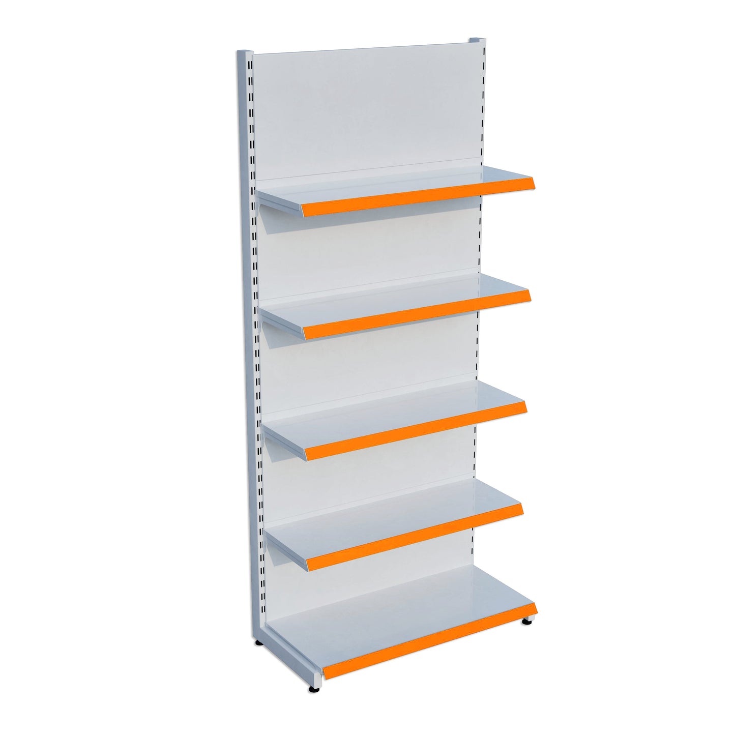 Beyaz Renk 5 Katlı Market Raf Sistemi | Market Rafı | PetShop Rafı | Kırtasiye Rafı Yükseklik H220 CM