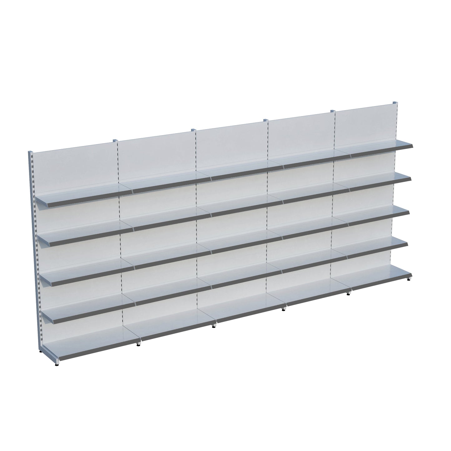 Market Petshop Kırtasiye Rafı Duvar Ünitesi D30CMxG300CMxH220CM Market Raf Sistemi