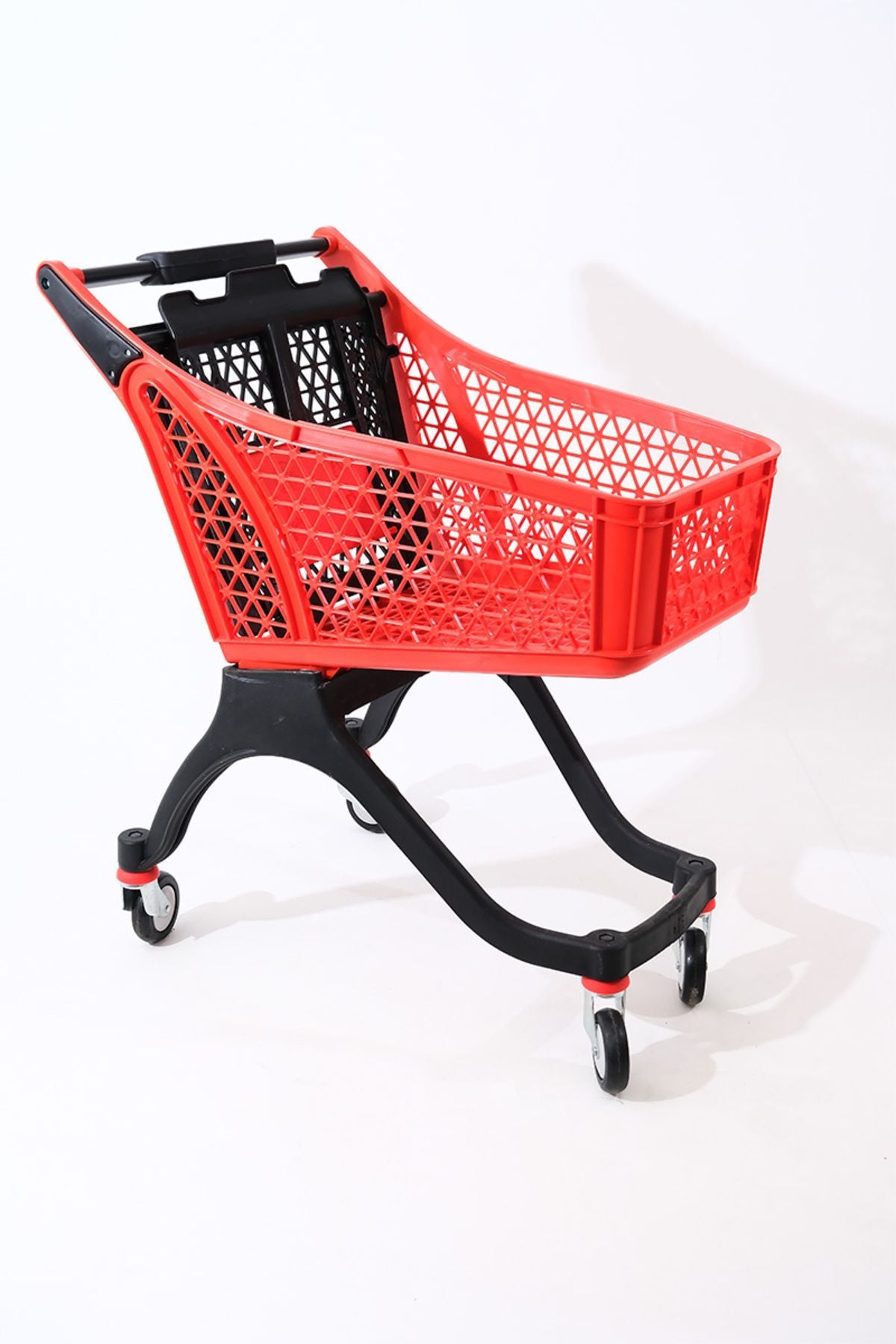 Plastik Market (Alışveriş) Arabası 100 L Kırmızı