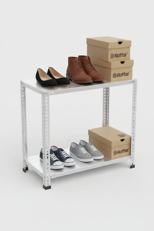 2 Katlı Çelik Raf Sistemi | Galvaniz Depo Rafı | Demir Metal Raf |