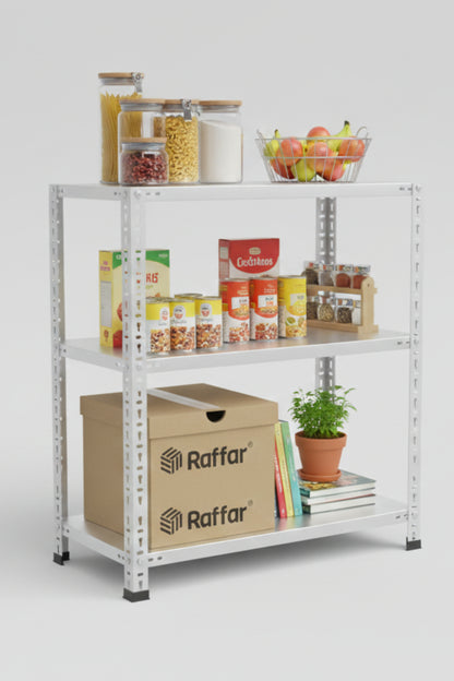 3 Katlı Çelik Raf Sistemi | Galvaniz Depo Rafı | Demir Metal Raf |