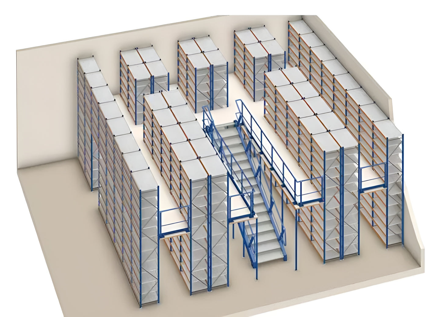 Mezanin Ağır Yük Raf Sistemi
