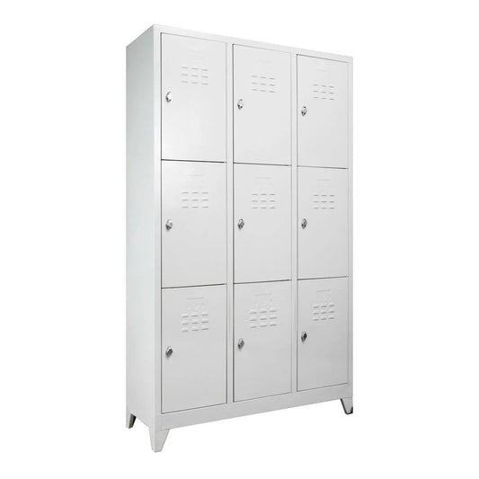 Metal Dokuzlu Personel Soyunma Dolabı eko