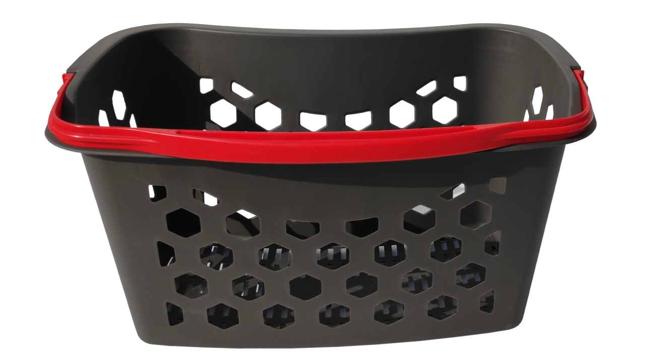 (5'li Paket) Plastik Alışveriş Sepeti Tek Saplı 25 Litre