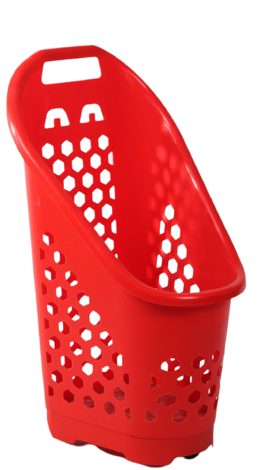 (3'lü Paket ) Plastik Tekerlekli Taşıma Sepeti 70 Litre