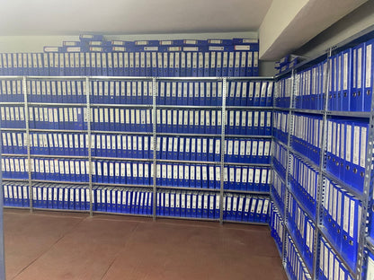 5 Katlı 5’li Bitişik Çelik Raf Sistemi | Galvaniz Depo Rafı | Demir Metal Raf |