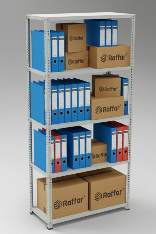 5 Katlı Çelik Raf Sistemi | Galvaniz Depo Rafı | Demir Metal Raf |