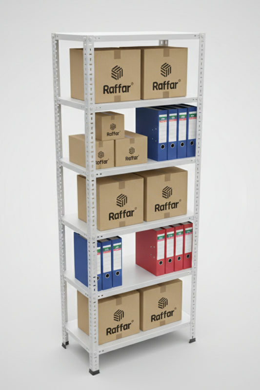 6 Katlı Çelik Raf Sistemi | Galvaniz Depo Rafı | Demir Metal Raf |