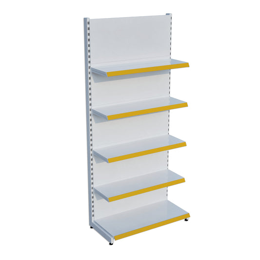 Beyaz Renk 5 Katlı Market Raf Sistemi | Market Rafı | PetShop Rafı | Kırtasiye Rafı Yükseklik H220 CM