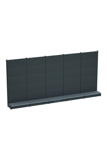 BAZALI Antrasit Metal 5Lİ Birleşik Market Raf Sistemi | Hırdavat Rafı | G450CM Yükseklik H220 CM|