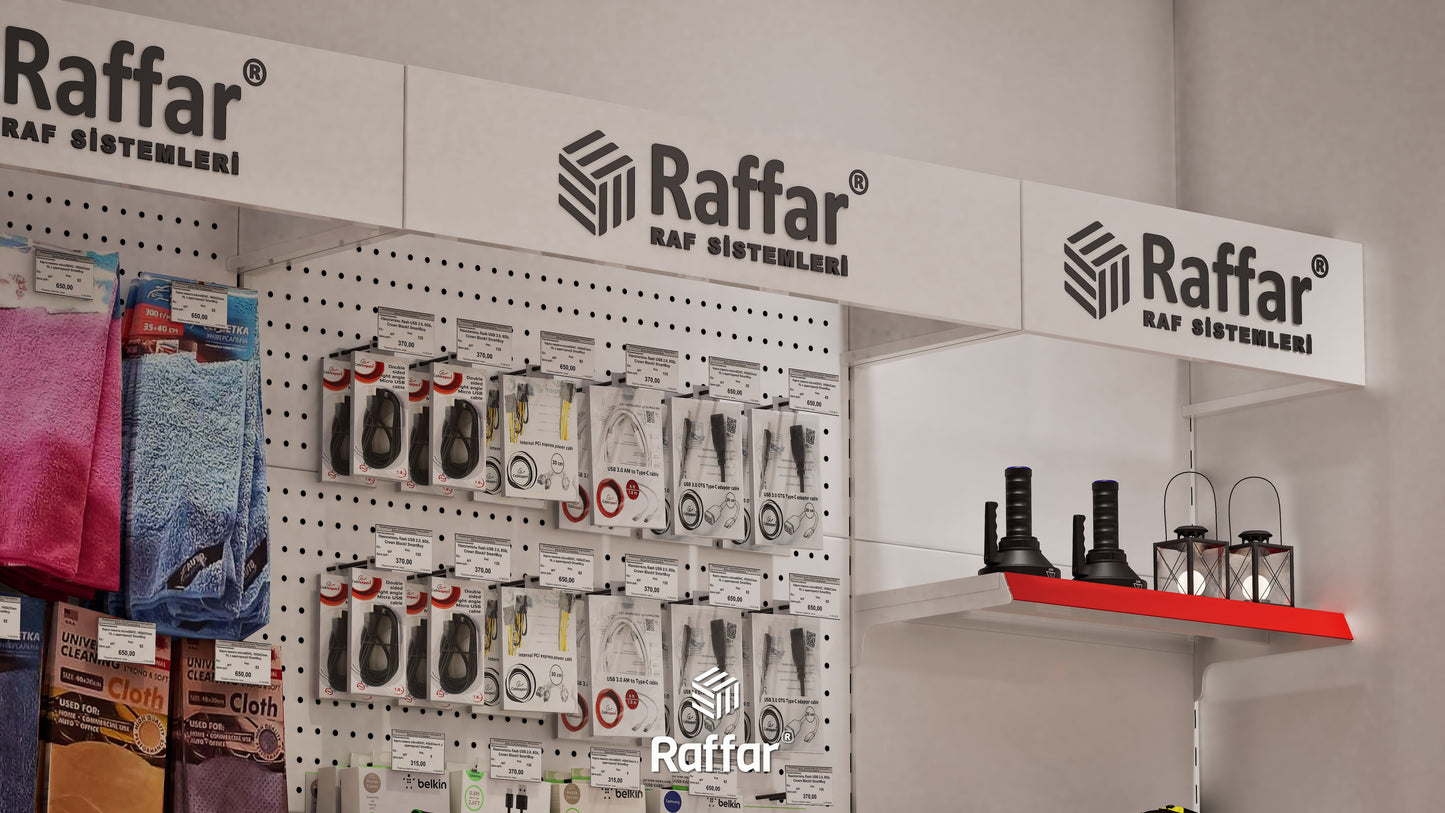 BAZALI Beyaz Metal 5 Katlı 3'lü Birleşik Katlı Market Raf Sistemi | Market Rafı | G270CM Yükseklik H220 CM|