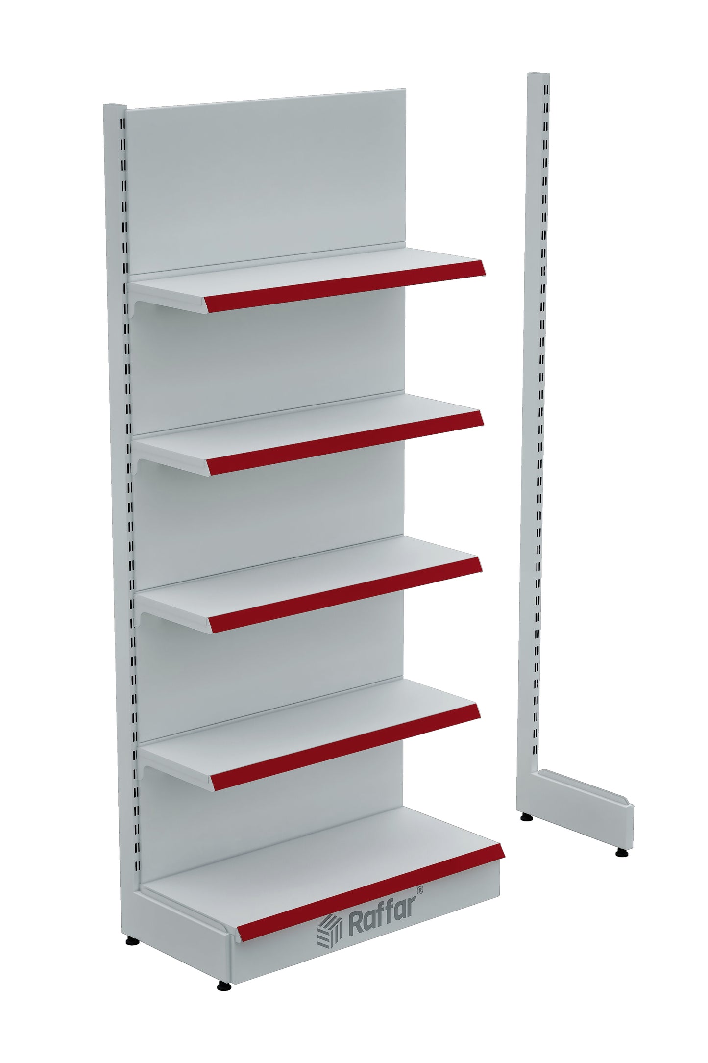 Bazalı Beyaz Renk Tek Ayaklı İlave Modül (Tek Başına Kullanılmaz) 90*H220 CM