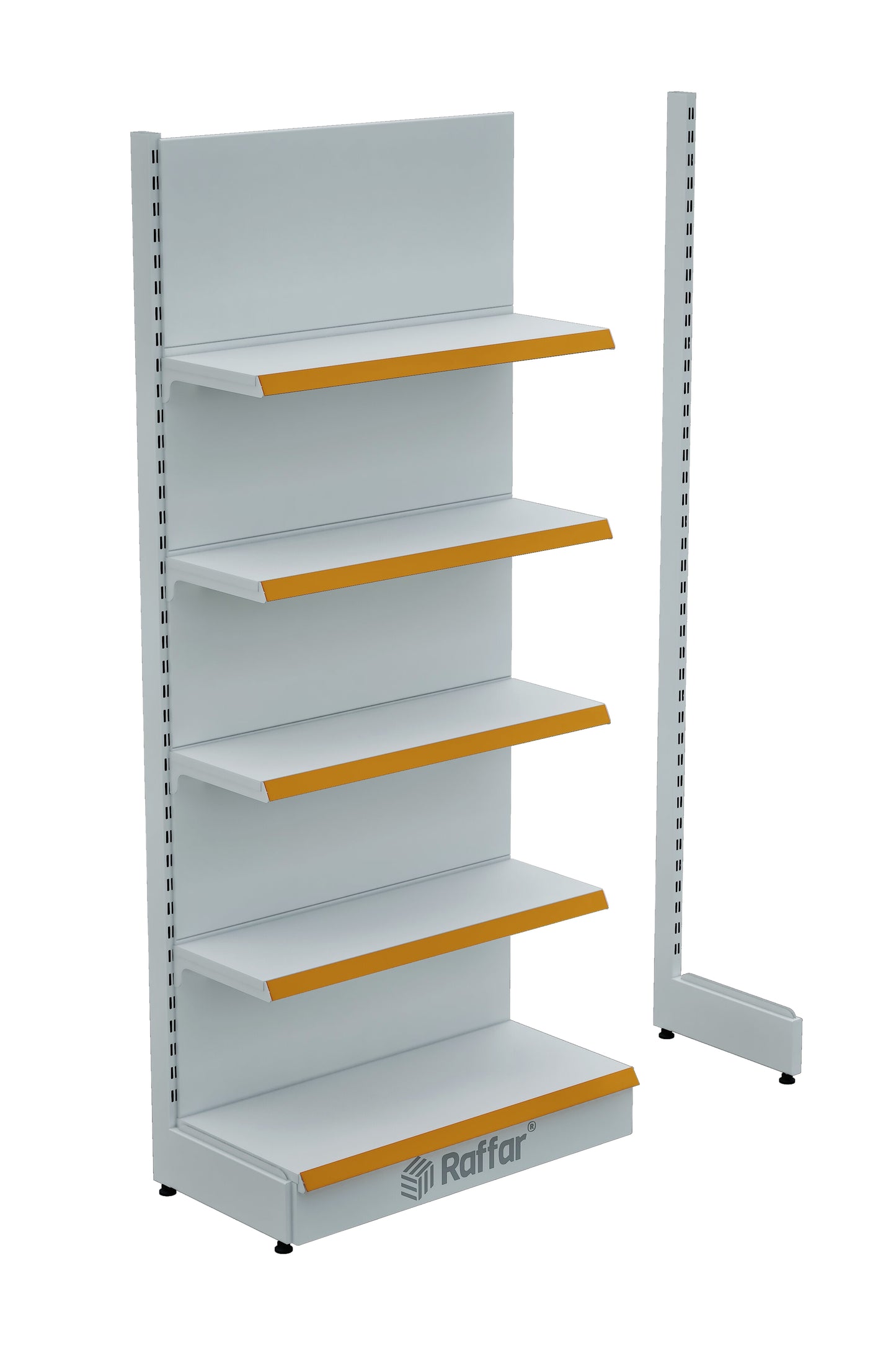 Bazalı Beyaz Renk Tek Ayaklı İlave Modül (Tek Başına Kullanılmaz) 90*H220 CM