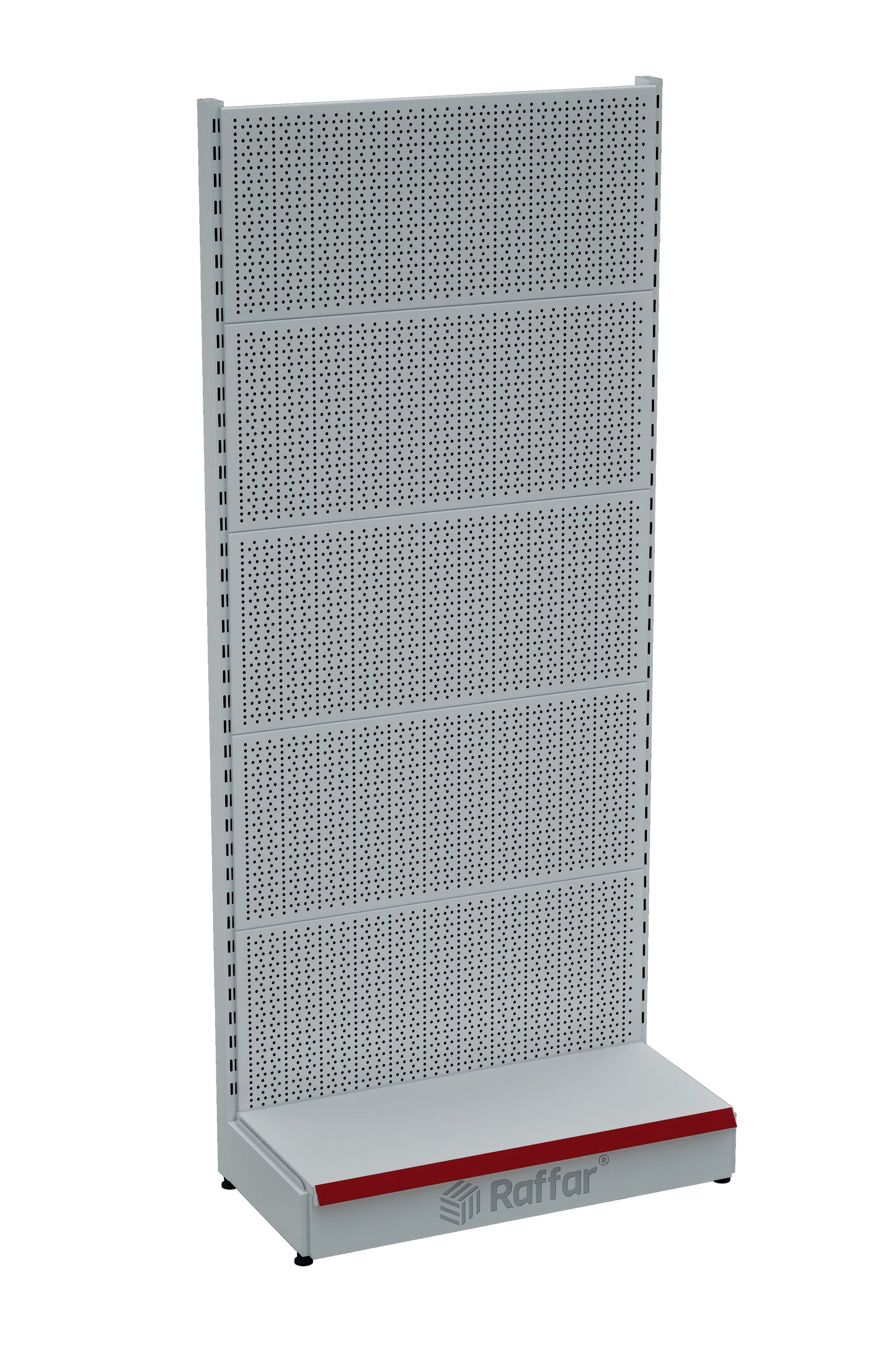 BAZALI Beyaz Metal Delikli  Market Raf Sistemi | Hırdavat Rafı | G90CM Yükseklik H220 CM|