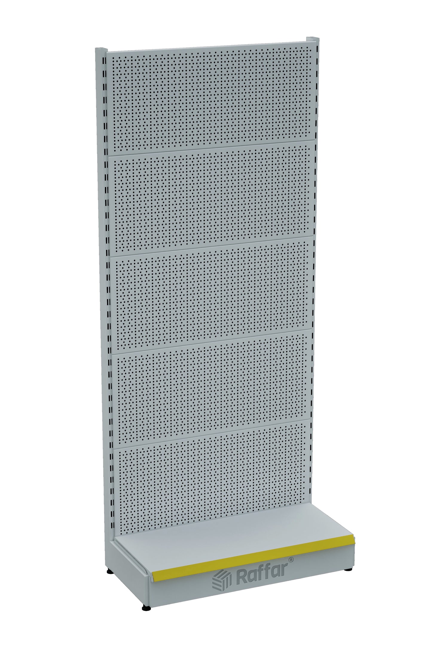 BAZALI Beyaz Metal Delikli  Market Raf Sistemi | Hırdavat Rafı | G90CM Yükseklik H220 CM|