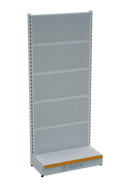 BAZALI Beyaz Metal Delikli  Market Raf Sistemi | Hırdavat Rafı | G90CM Yükseklik H220 CM|