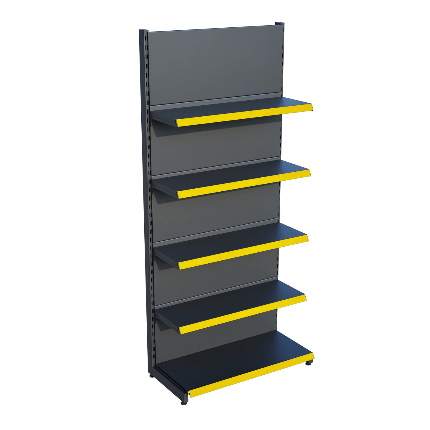 Antrasit Renk 5 Katlı Market Raf Sistemi | Market Rafı | Yükseklik H220 CM|