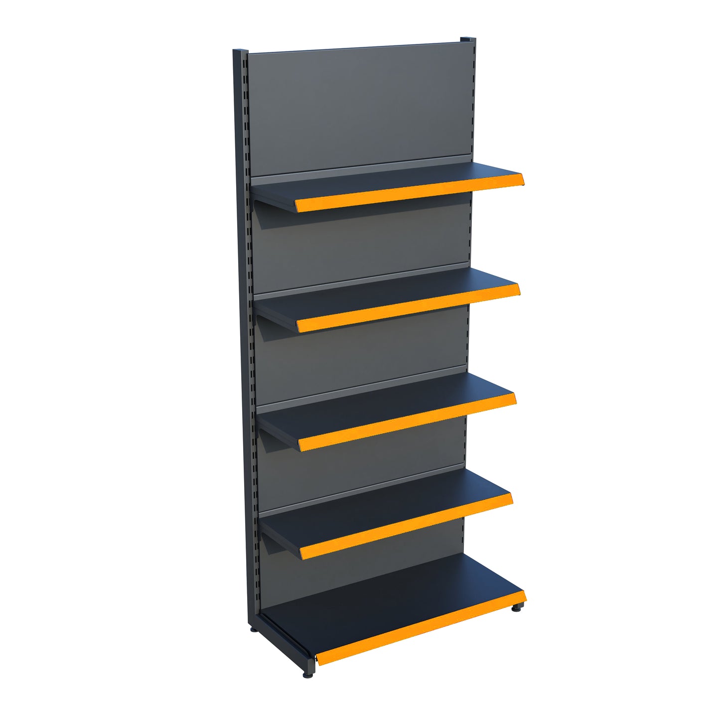 Antrasit Renk 5 Katlı Market Raf Sistemi | Market Rafı | Yükseklik H220 CM|