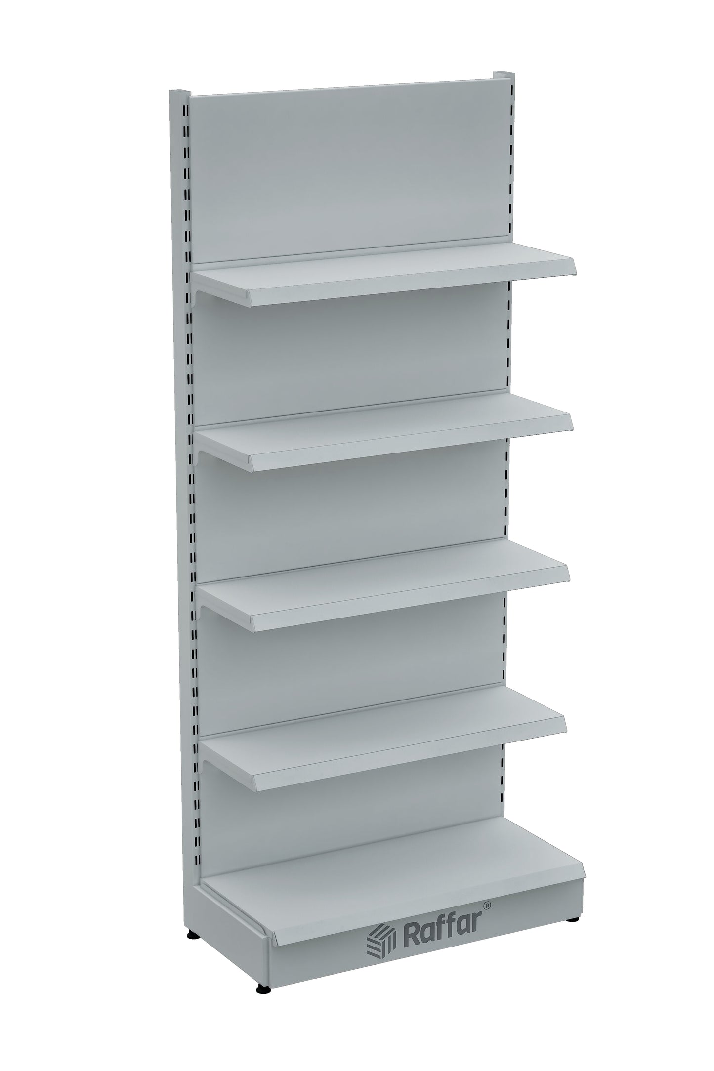 BAZALI Beyaz Renk Metal 5 Katlı Market Raf Sistemi | Market Rafı |  G90CM Yükseklik H220 CM|