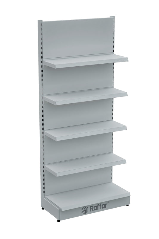 BAZALI Beyaz Renk Metal 5 Katlı Market Raf Sistemi | Market Rafı |  G90CM Yükseklik H220 CM|