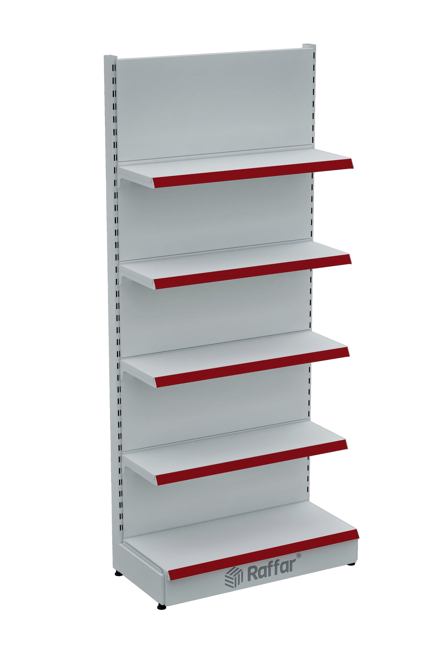 BAZALI Beyaz Renk Metal 5 Katlı Market Raf Sistemi | Market Rafı |  G90CM Yükseklik H220 CM|