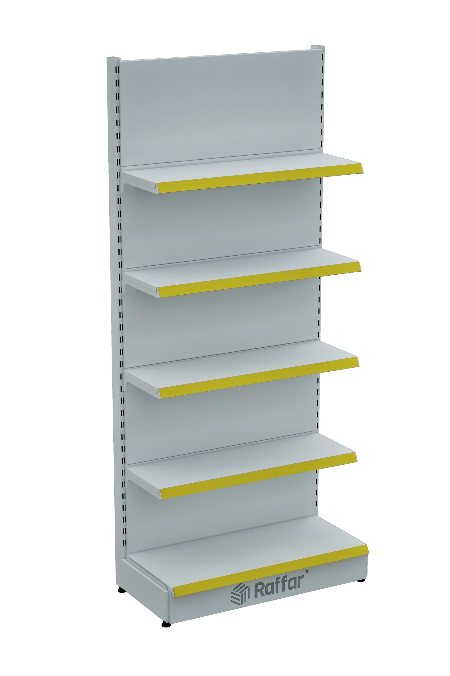 BAZALI Beyaz Renk Metal 5 Katlı Market Raf Sistemi | Market Rafı |  G90CM Yükseklik H220 CM|