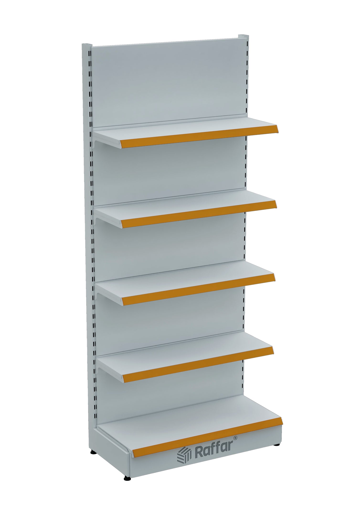 BAZALI Beyaz Renk Metal 5 Katlı Market Raf Sistemi | Market Rafı |  G90CM Yükseklik H220 CM|