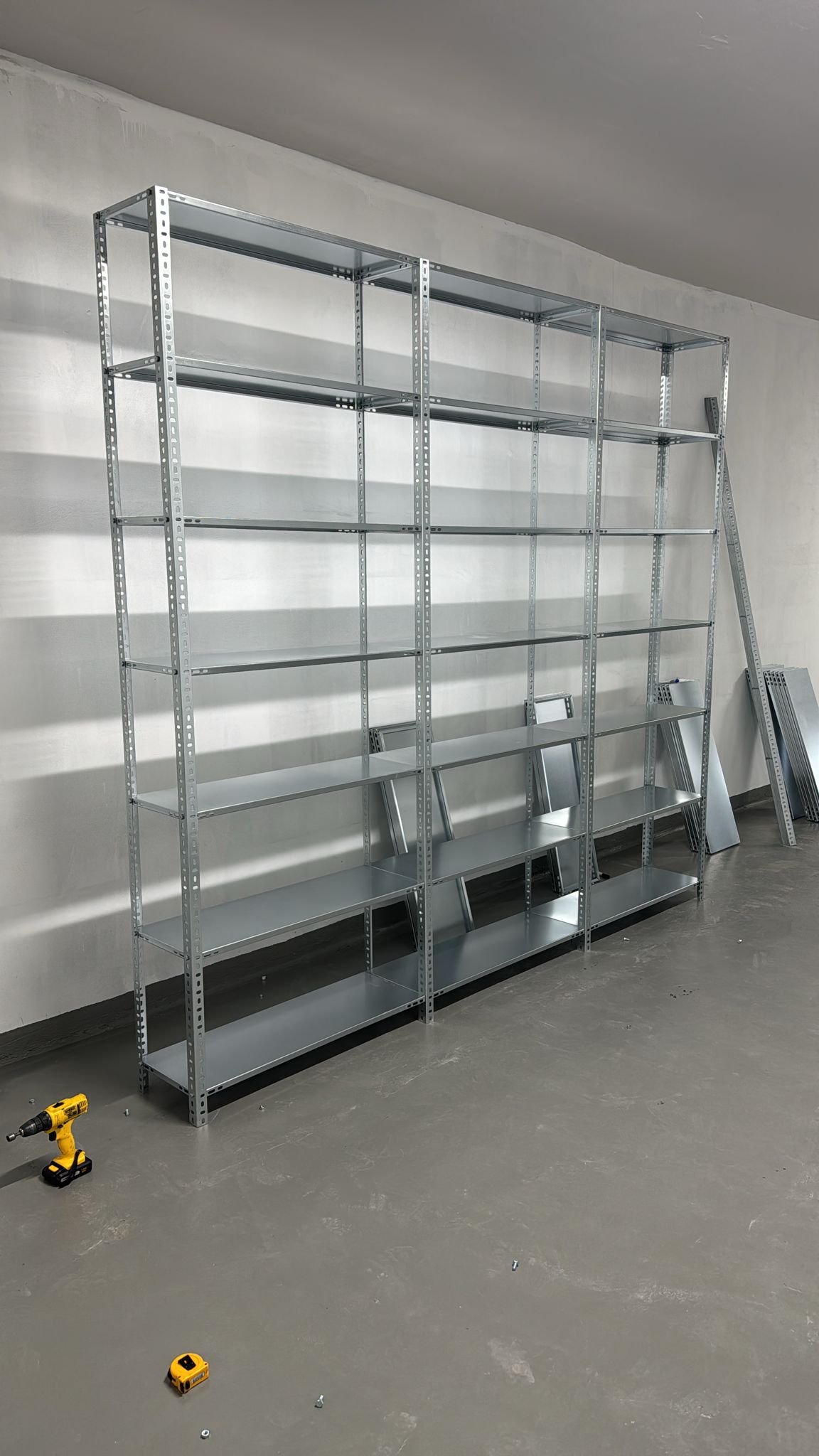 Galvanized 3-Tier 4-Unit Combined Archive Shelving System - Steel Shelf - Metal Shelf