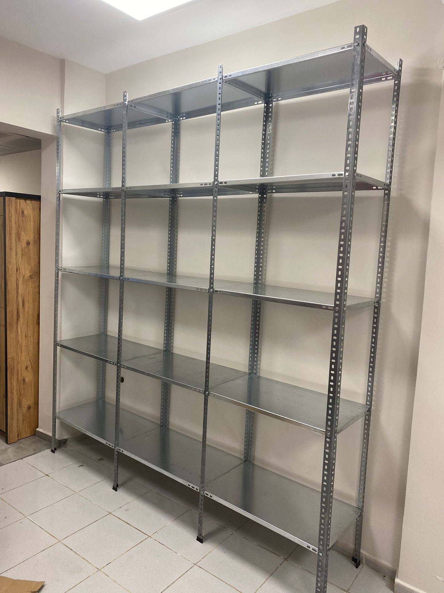 Galvanized 3-Tier 4-Unit Combined Archive Shelving System - Steel Shelf - Metal Shelf