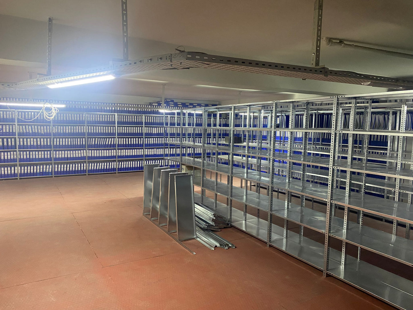 Galvanized 3-Tier 4-Unit Combined Archive Shelving System - Steel Shelf - Metal Shelf