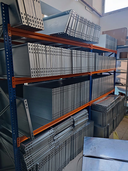 Galvanized 3-Tier 4-Unit Combined Archive Shelving System - Steel Shelf - Metal Shelf