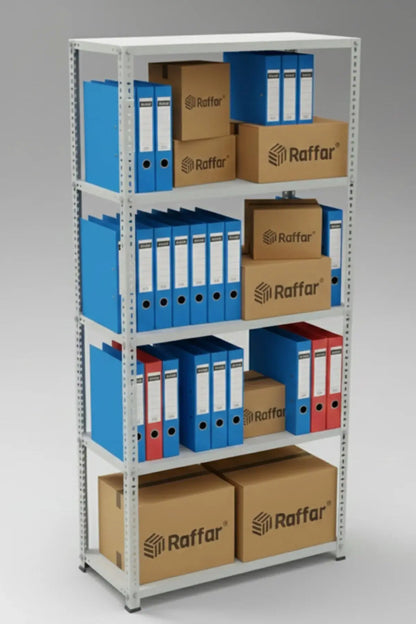 Galvaniz 5 Katlı Arşiv Raf Sistemi - Çelik Raf - Metal Raf Raffar