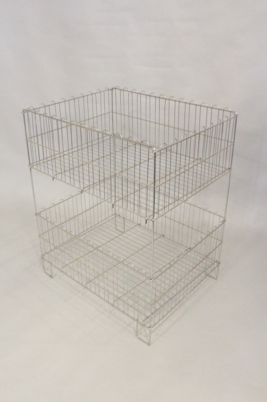 Katlanır Sepet Çift Katlı Tel Sepet 60x80 Cm