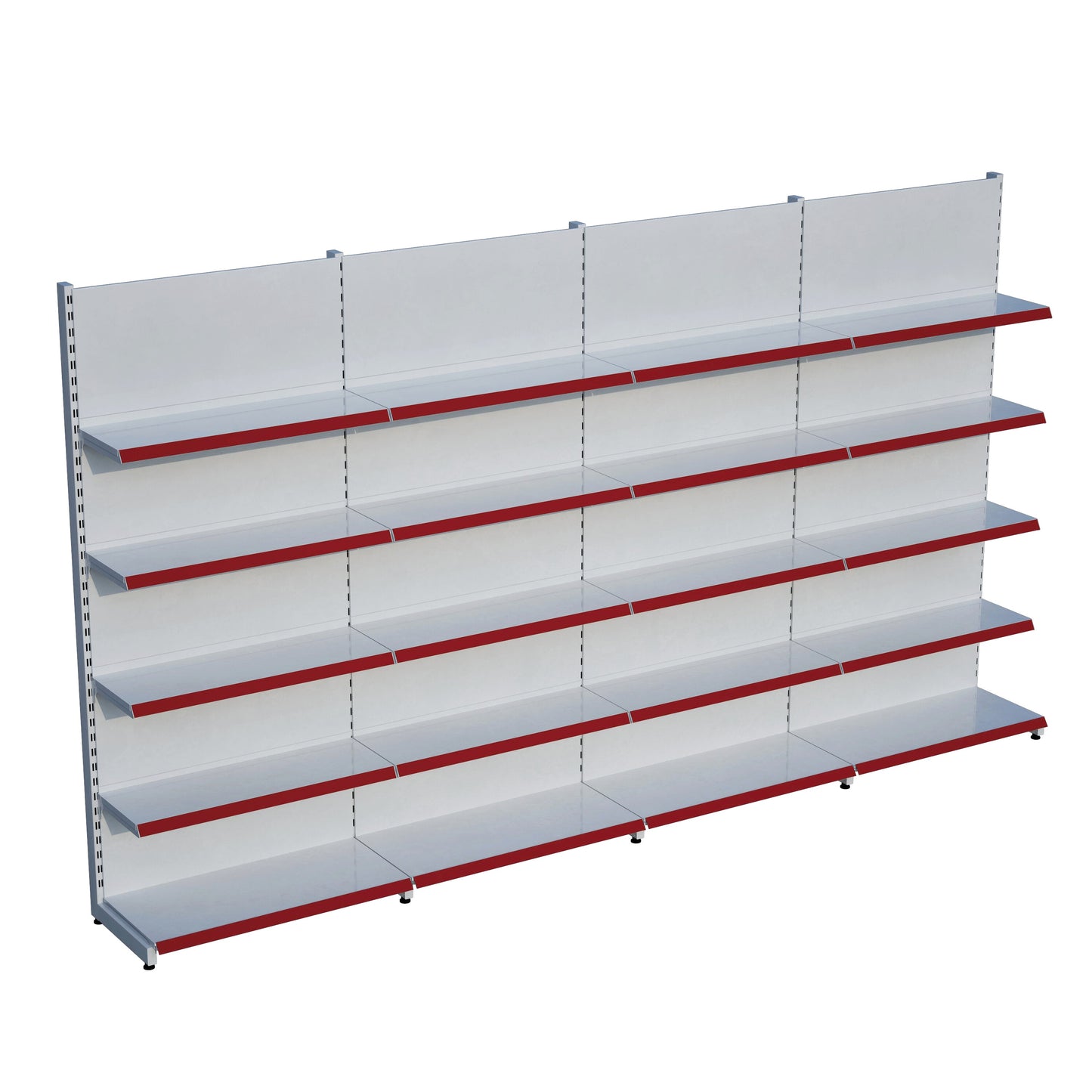 Market Petshop Kırtasiye Rafı Duvar Ünitesi D30CMxG280CMxH220CM Market Raf Sistemi