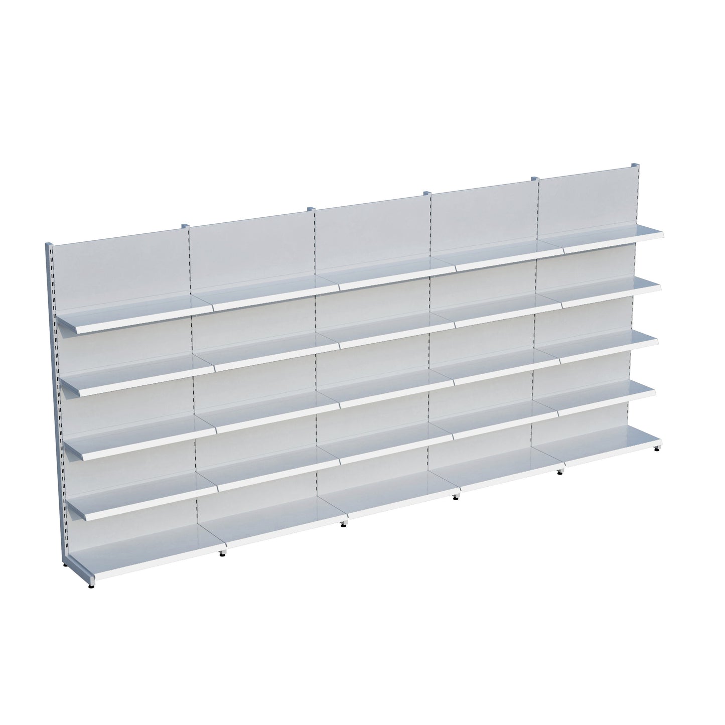 Market Petshop Kırtasiye Rafı Duvar Ünitesi D30CMxG300CMxH220CM Market Raf Sistemi